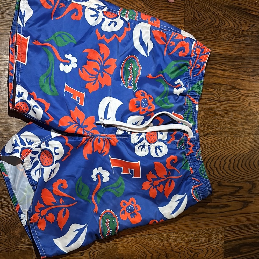 Blue Floral Men's Swim Board Shorts